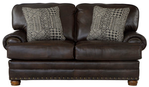 Roberto - Loveseat - Cocoa - Leather - 5th Avenue Furniture