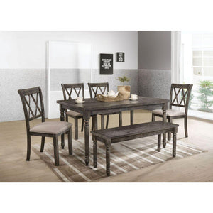 ACME - Claudia II - Dining Table - Weathered Gray - 5th Avenue Furniture