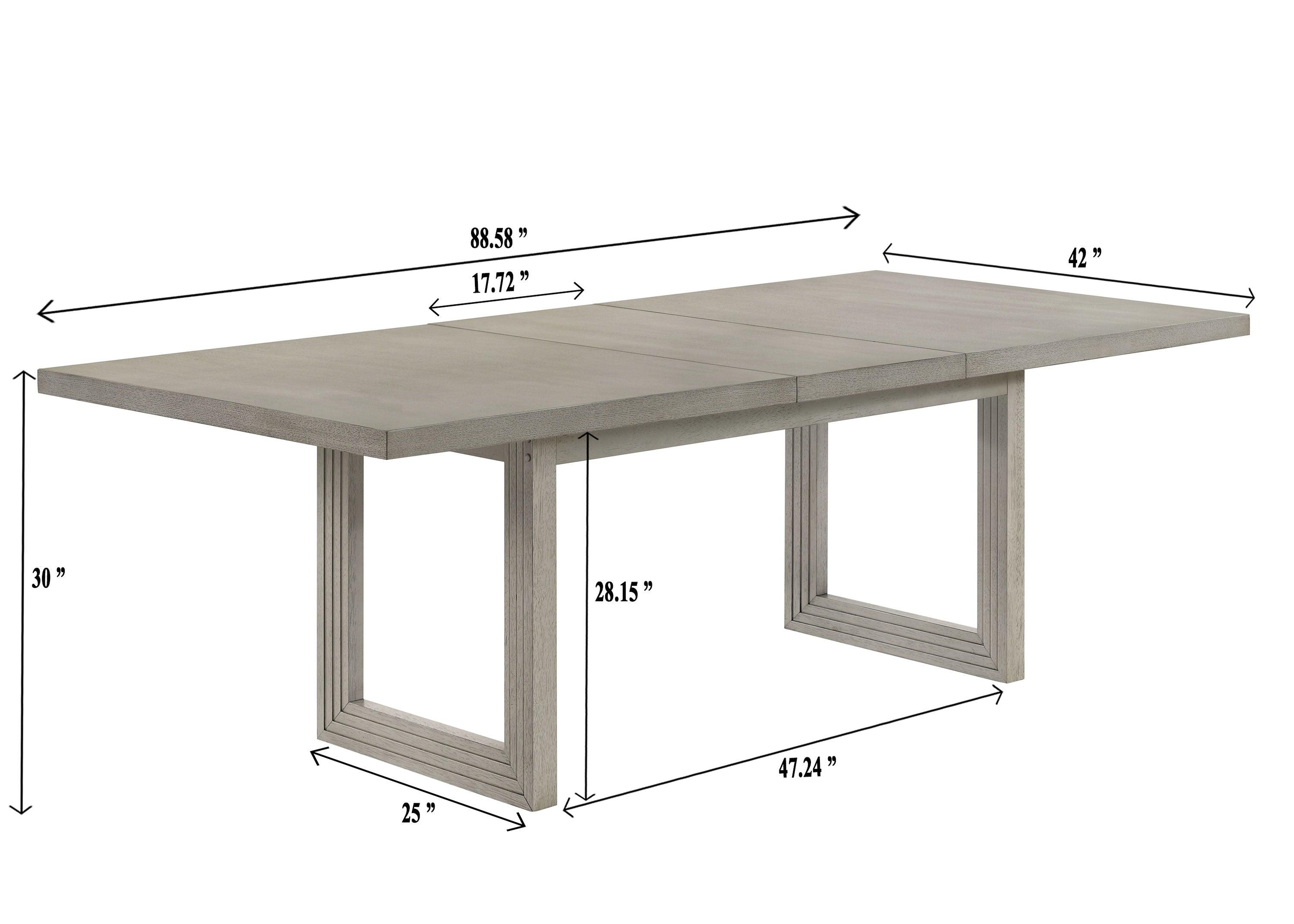 Crown Mark - Torrie - Dining Table (1x18 Leaf) - Gray - 5th Avenue Furniture