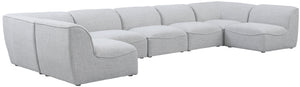 Meridian Furniture - Miramar - Modular Sectional 7 Piece - Gray - 5th Avenue Furniture