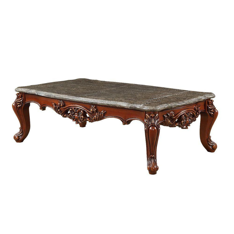 ACME - Eustoma - Coffee Table - Marble & Walnut - 5th Avenue Furniture