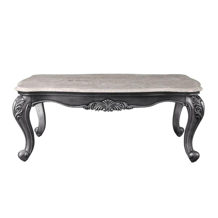 ACME - Ariadne - Coffee Table - Marble & Platinum - 5th Avenue Furniture