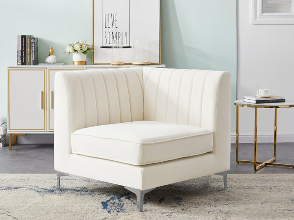 Meridian Furniture - Alina - Corner Chair - 5th Avenue Furniture