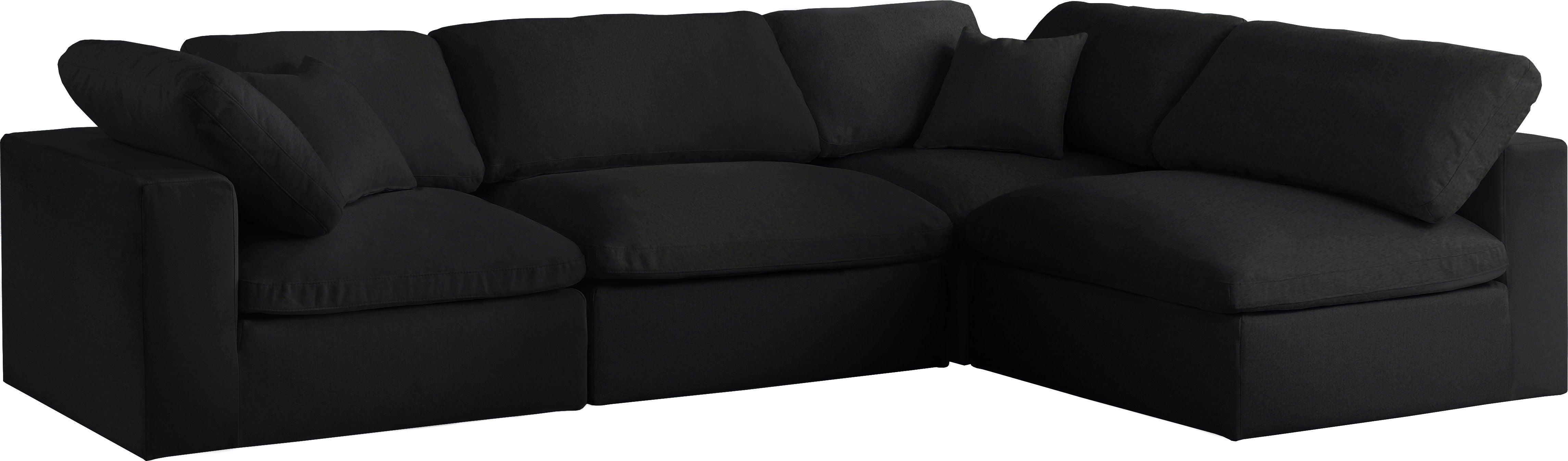 Meridian Furniture - Serene - Modular Sectional - Black - 5th Avenue Furniture