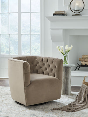 Hayesler - Cocoa - Swivel Accent Chair - 5th Avenue Furniture