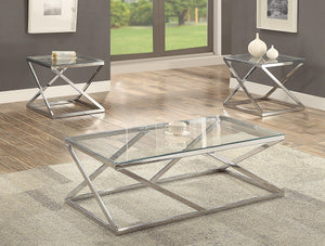 Crown Mark - Chase - 3 Piece Cocktail Table - Pearl Silver - 5th Avenue Furniture