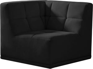 Meridian Furniture - Relax - Corner Chair - Black - 5th Avenue Furniture