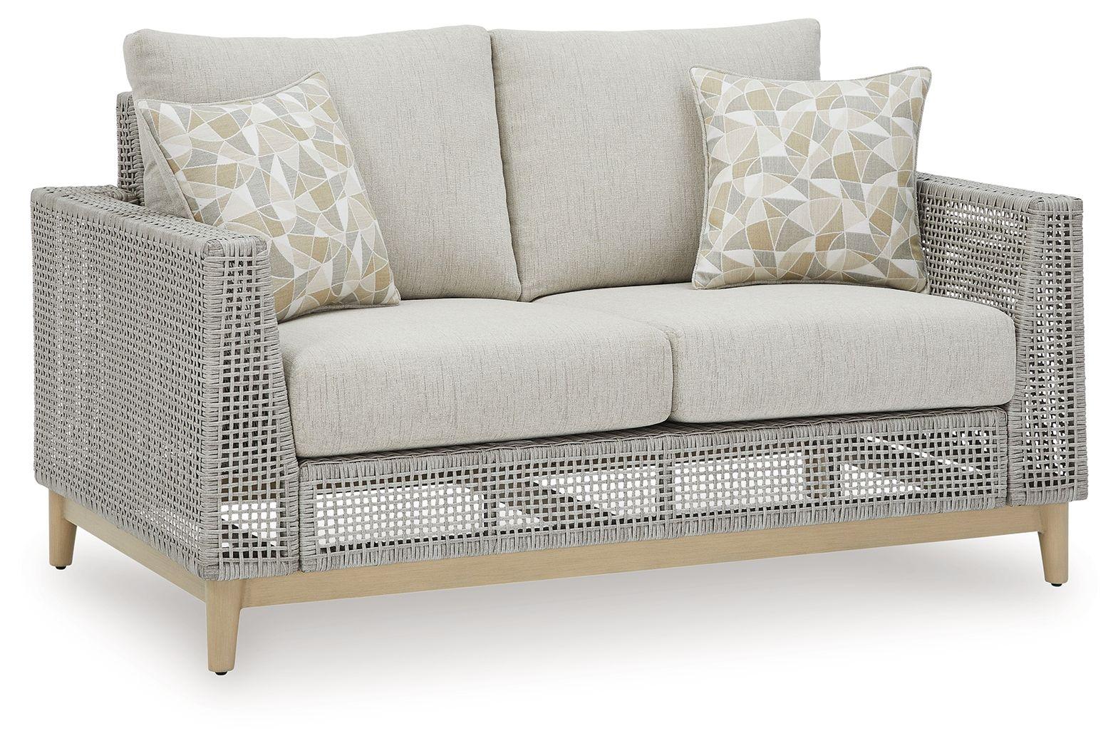Signature Design by Ashley® - Seton Creek - Gray - Loveseat With Cushion - 5th Avenue Furniture