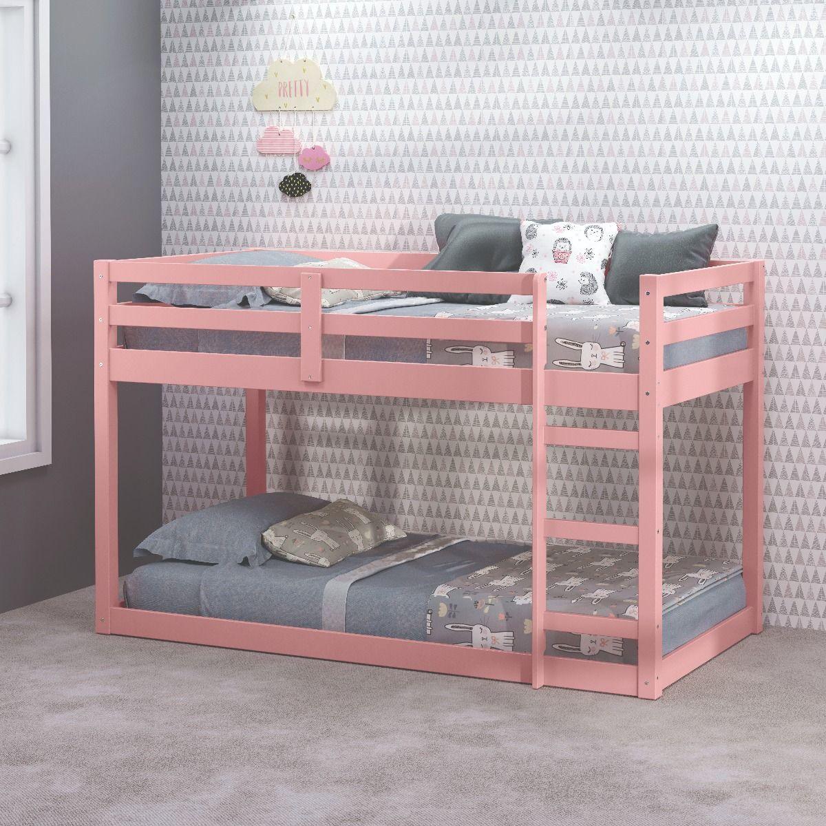 ACME - Gaston II - Twin Loft Bed - Pink Finish - 5th Avenue Furniture