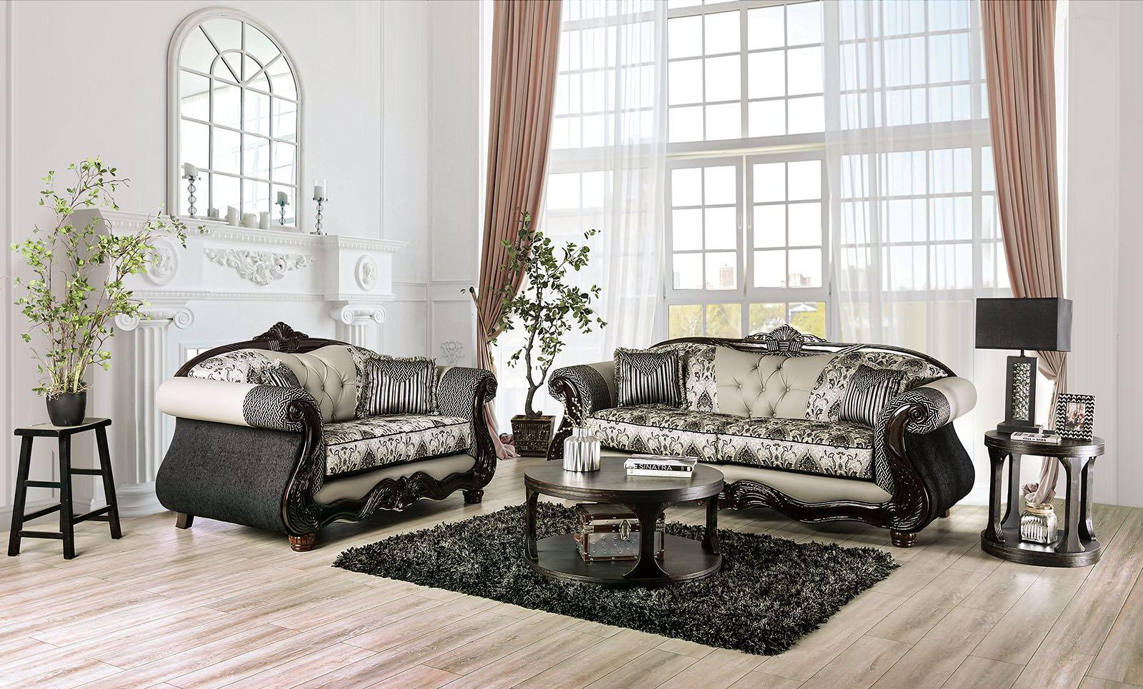 Furniture of America - Crespignano - Sofa - Black / Gray - 5th Avenue Furniture