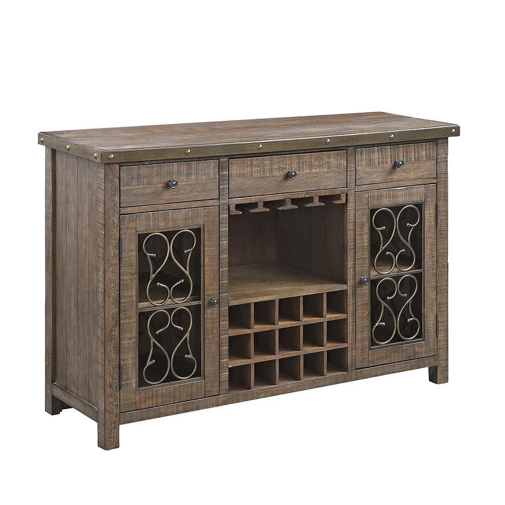 ACME - Raphaela - Server - Weathered Cherry Finish - 5th Avenue Furniture