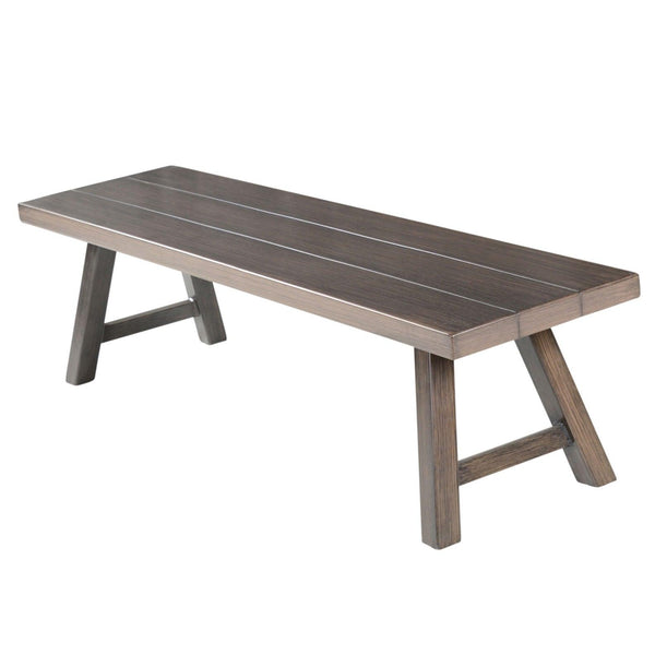 Steve Silver Furniture - Marina - Patio Backless Bench - Brown - 5th Avenue Furniture