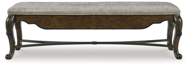 Maylee - Dark Brown - Upholstered Storage Bench - 5th Avenue Furniture