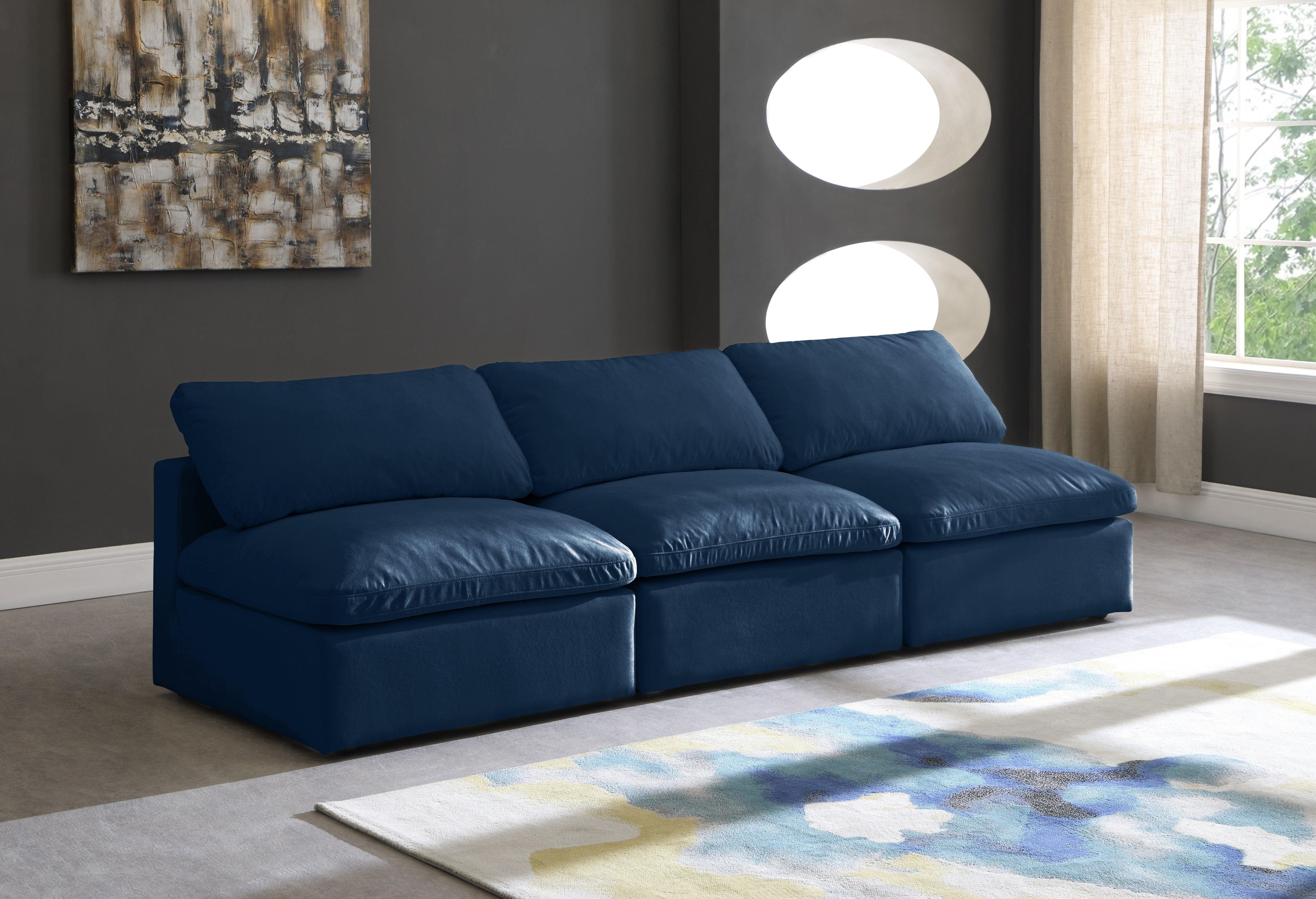 Meridian Furniture - Plush - Modular Armless 3 Seat Sofa - 5th Avenue Furniture