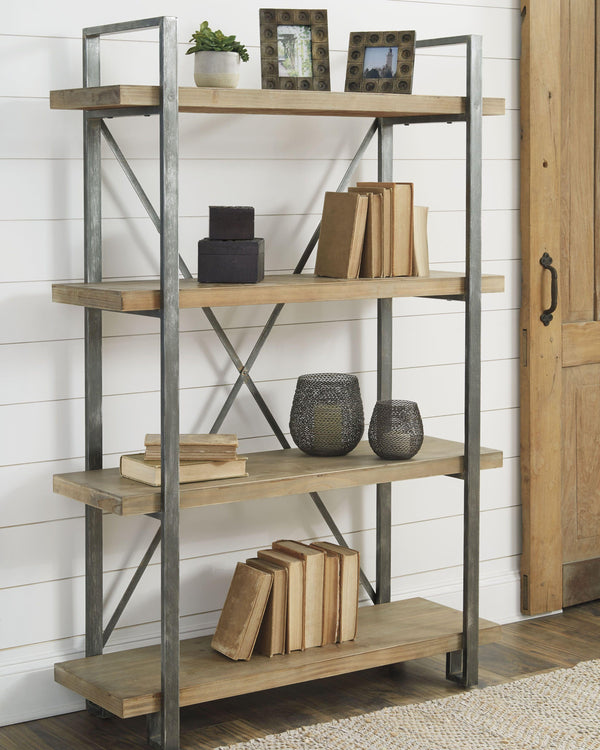 Ashley Furniture - Forestmin - Brown / Black - Bookcase - 5th Avenue Furniture
