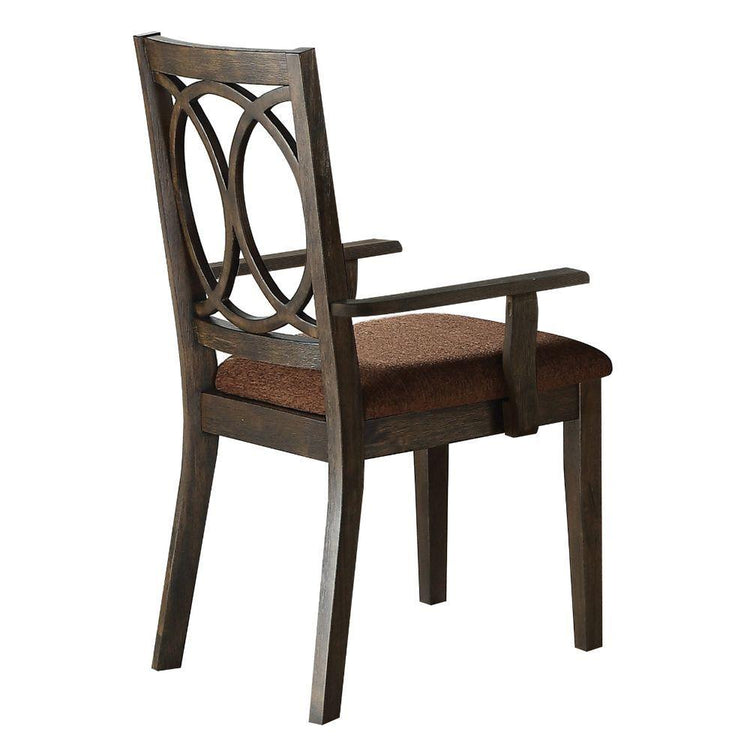 ACME - Jameson - Chair (Set of 2) - Brown Fabric & Espresso - 5th Avenue Furniture