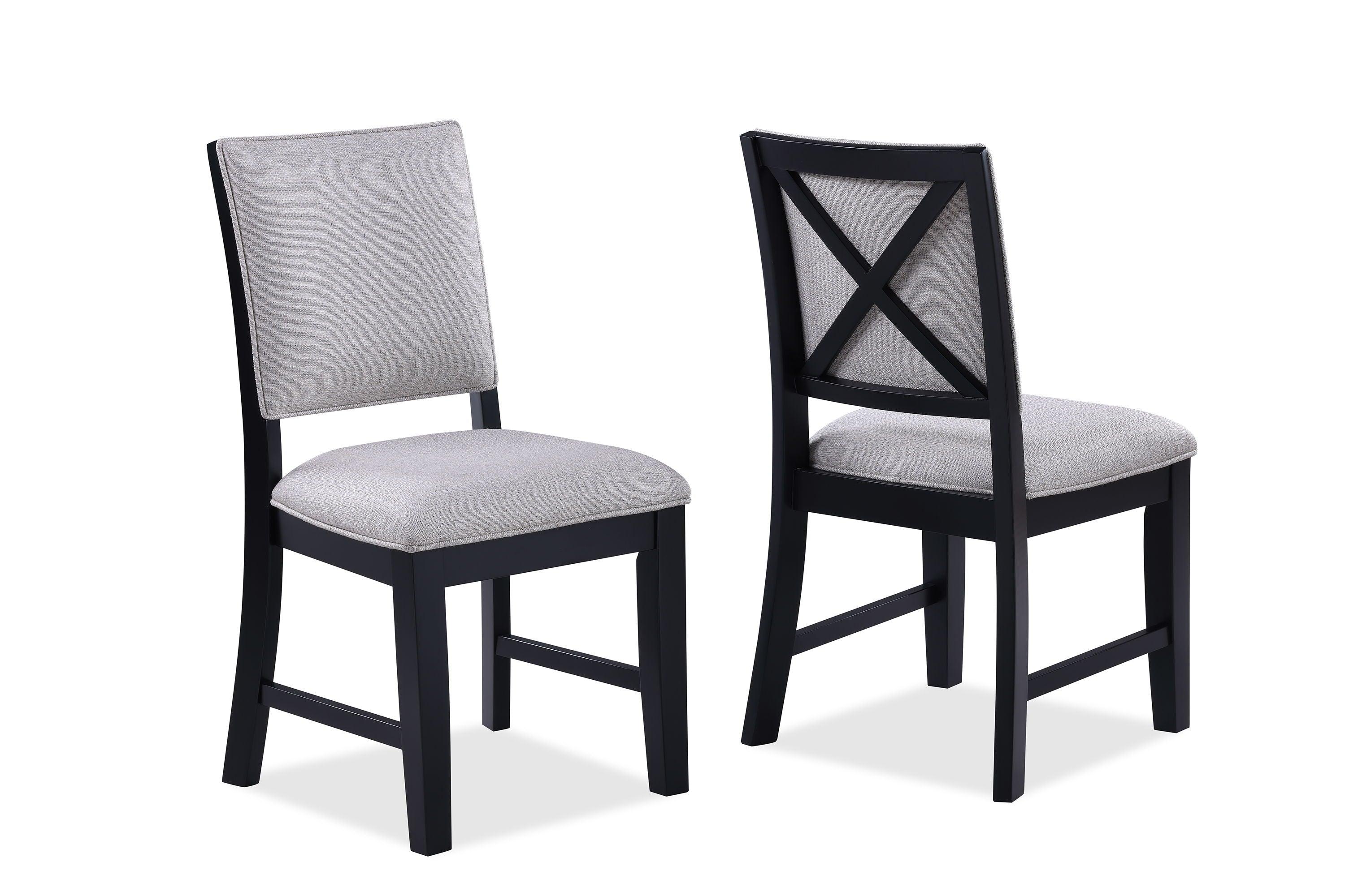 Crown Mark - Harriet - Dining Chair (Set of 2) - Charcoal & Gray - 5th Avenue Furniture