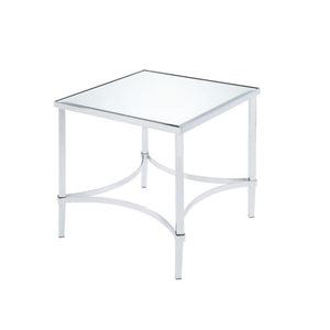 ACME - Petunia - End Table - Chrome & Mirror - 5th Avenue Furniture