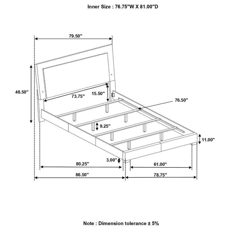 CoasterEssence - Felicity - Panel Bed with LED Lighting - 5th Avenue Furniture