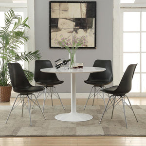 Coaster Fine Furniture - Lowry - Round Dining Set Tulip Table With Eiffel Chairs - 5th Avenue Furniture