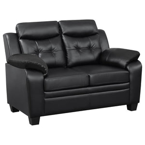 CoasterEveryday - Finley - Tufted Upholstered Loveseat - Black - 5th Avenue Furniture