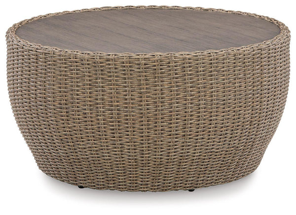 Signature Design by Ashley® - Danson - Beige - Round Cocktail Table - 5th Avenue Furniture