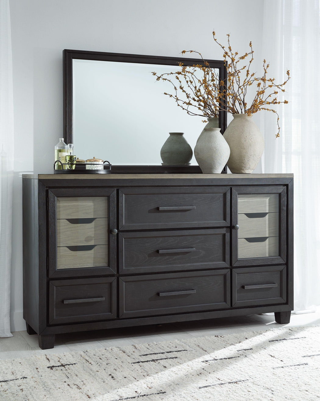 Signature Design by Ashley® - Foyland - Dresser, Mirror - 5th Avenue Furniture