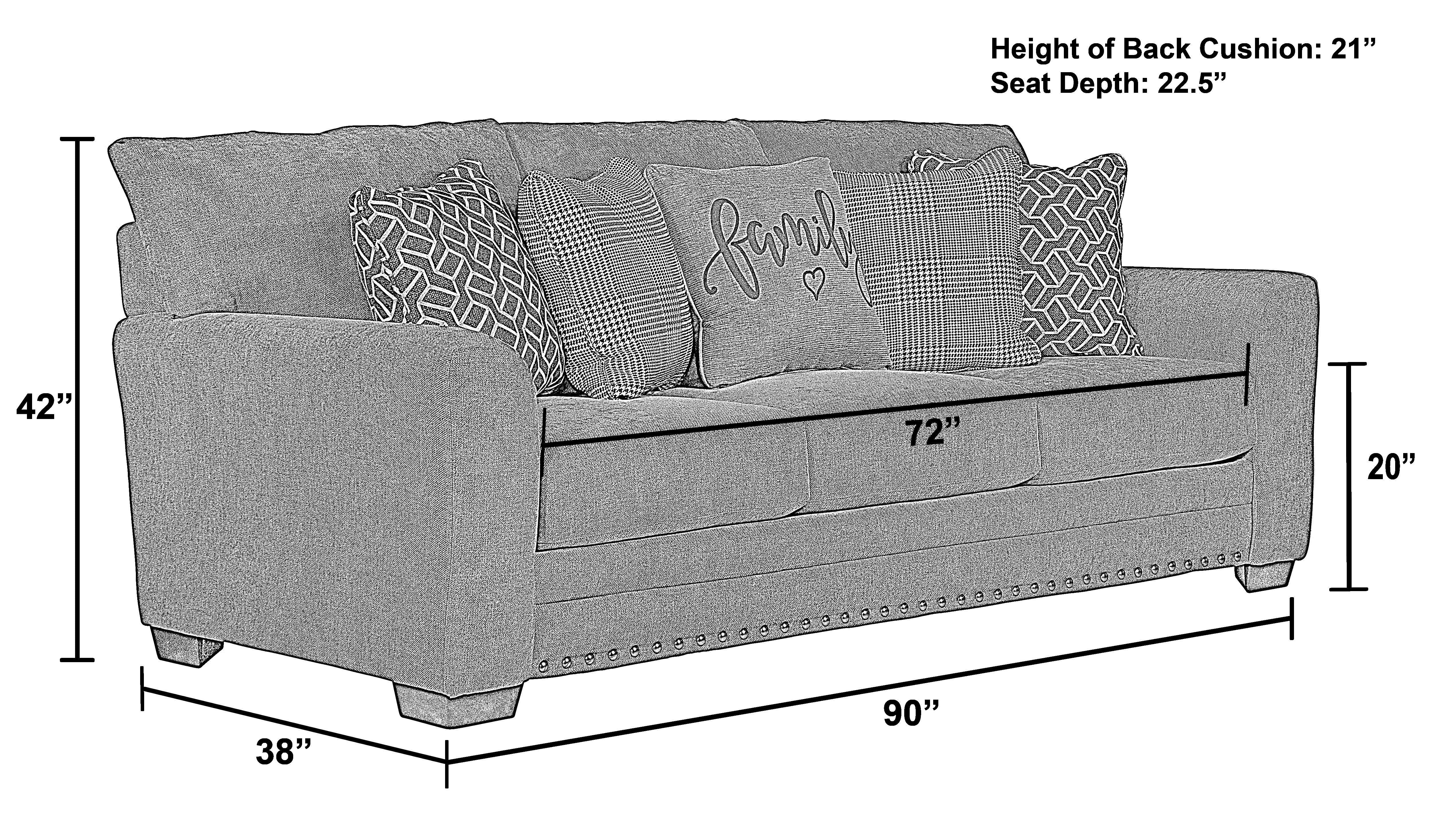 Jackson - Cutler - Sofa - Ash - 5th Avenue Furniture