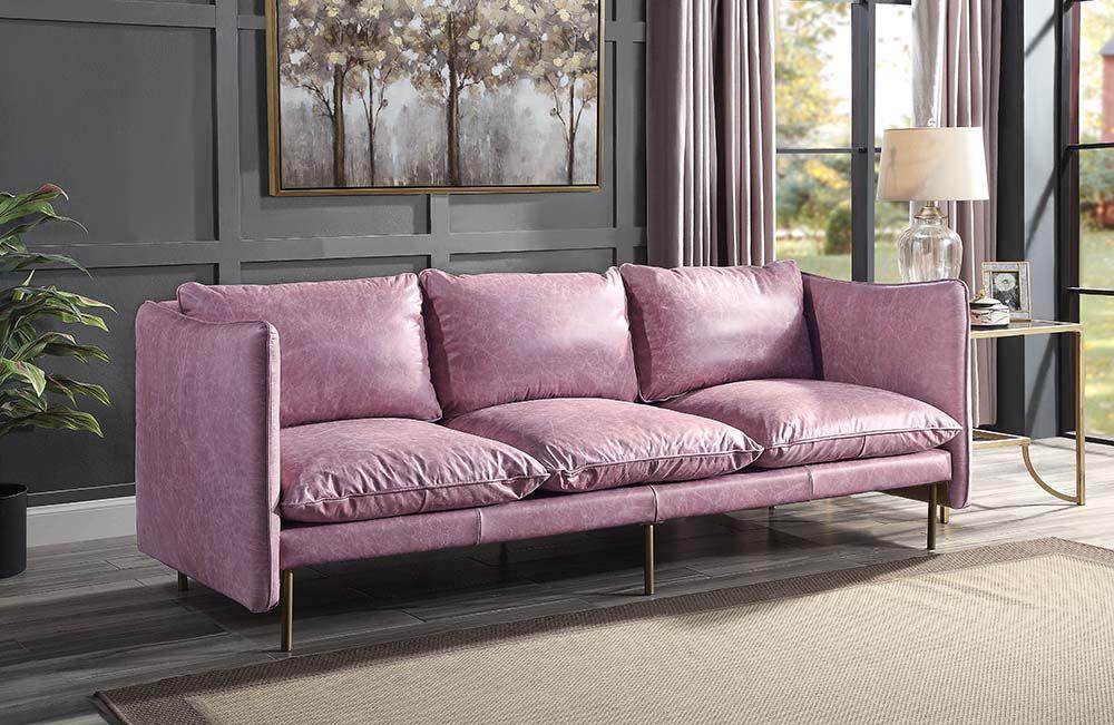 ACME - Metis - Sofa - Wisteria - Grain Leather - 5th Avenue Furniture