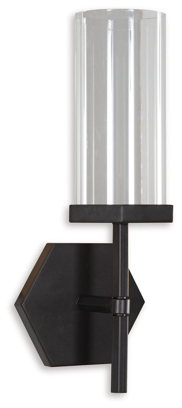 Signature Design by Ashley® - Teelston - Gunmetal Finish - Wall Sconce - 5th Avenue Furniture