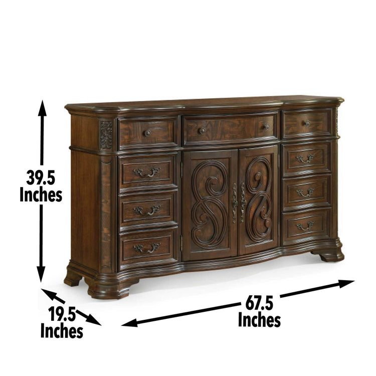 Steve Silver Furniture - Royale - Dresser - Brown - 5th Avenue Furniture