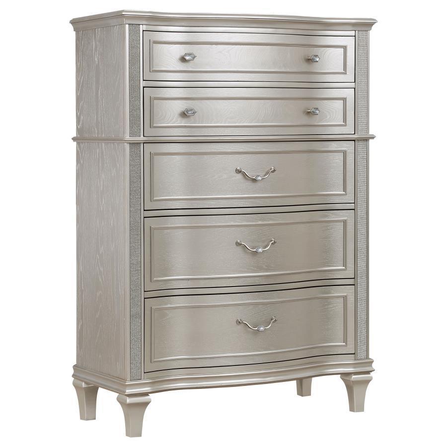 CoasterElevations - Evangeline - 6-Drawer Chest - Silver Oak - 5th Avenue Furniture