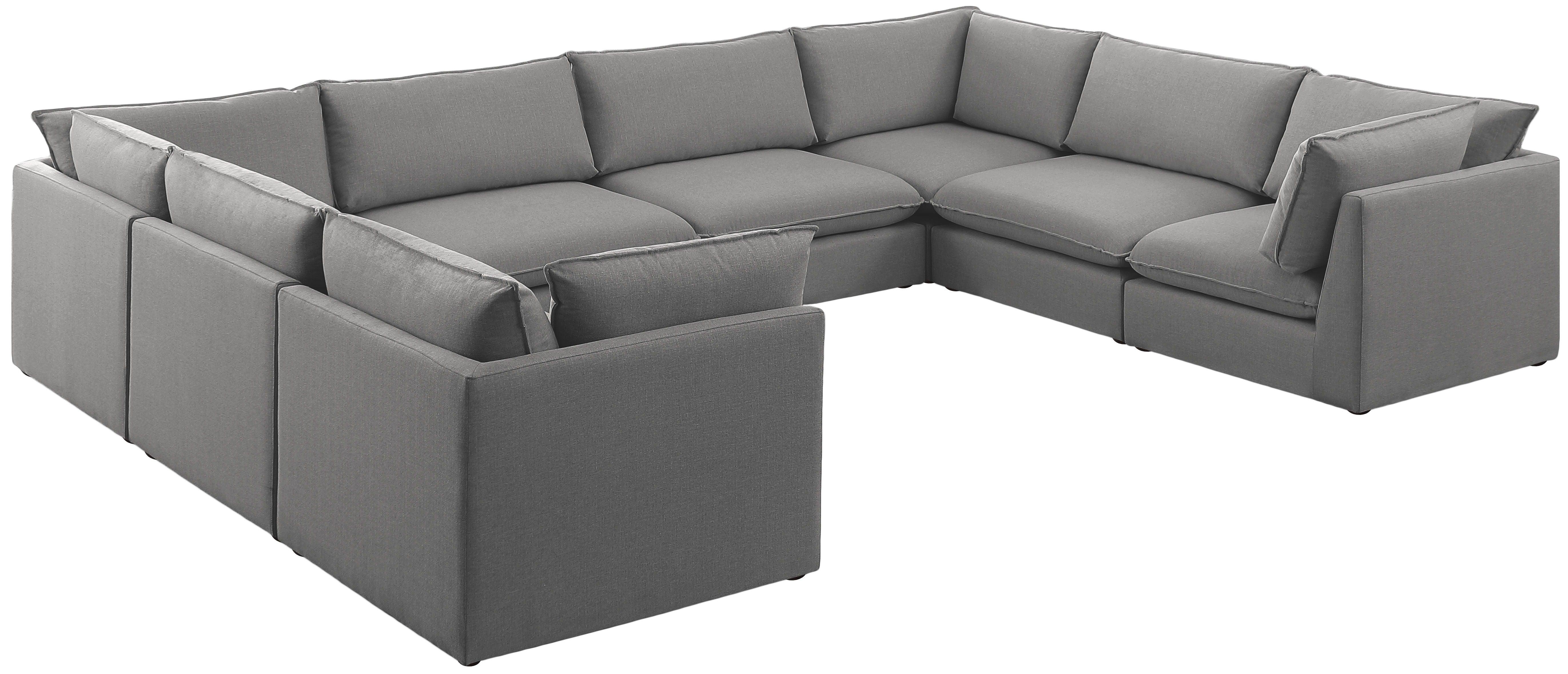 Meridian Furniture - Mackenzie - Modular Sectional 8 Piece - Gray - 5th Avenue Furniture