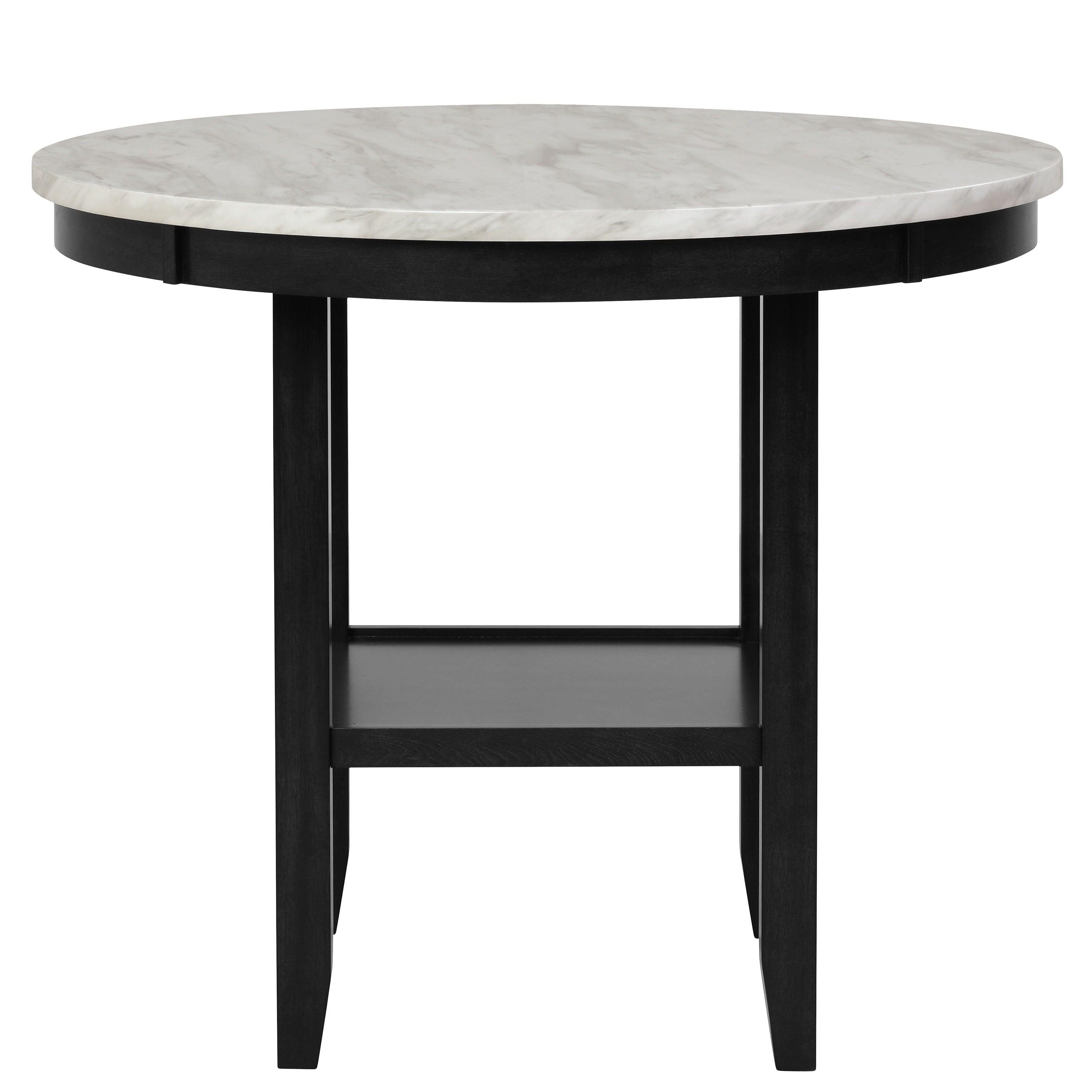 Crown Mark - Lennon - Round Counter Height Table - White - 5th Avenue Furniture