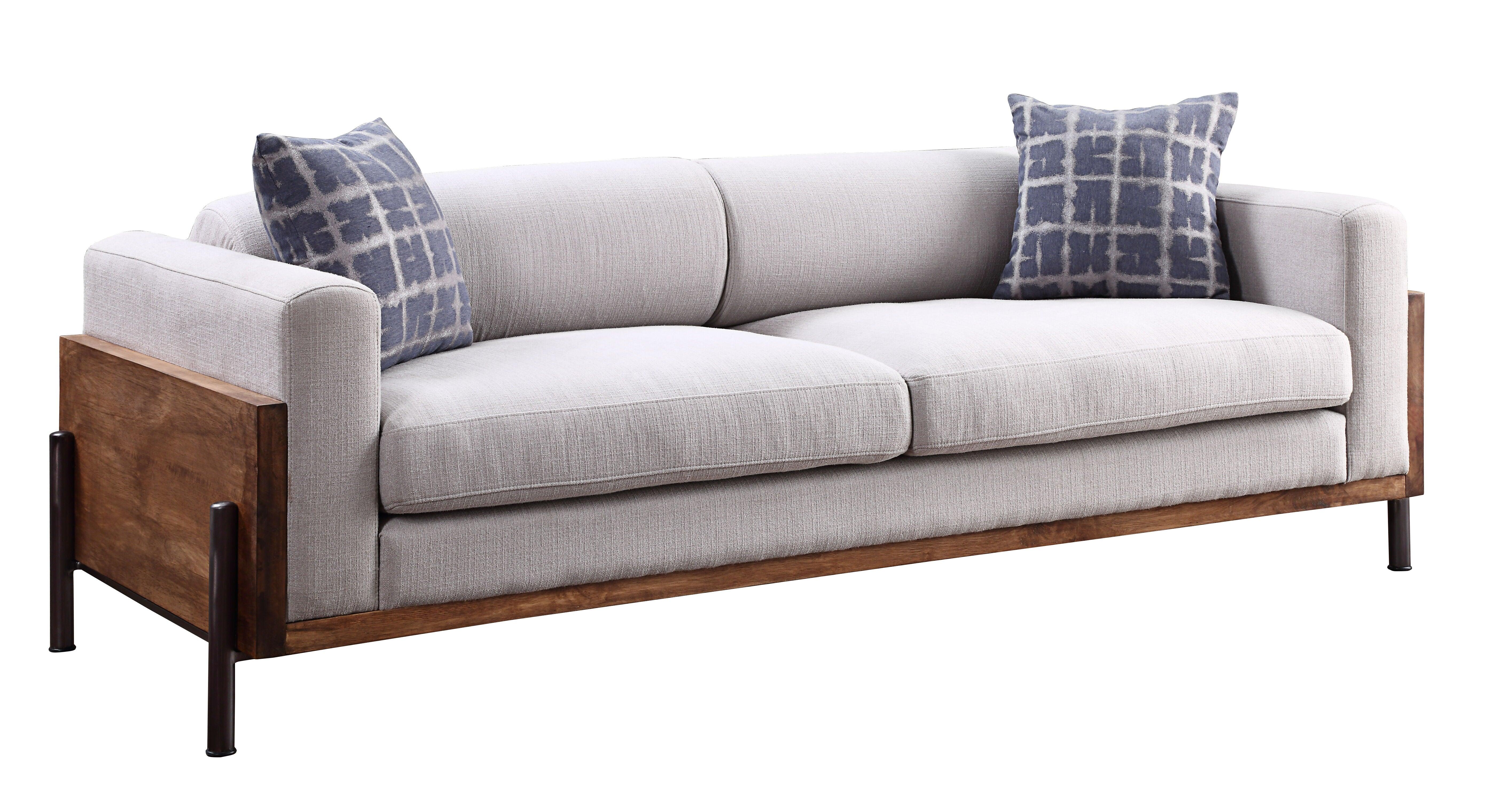 ACME - Pelton - Sofa - Fabric & Walnut - 5th Avenue Furniture