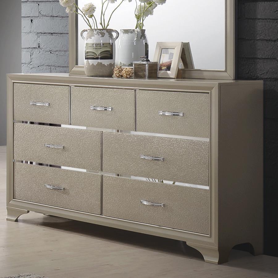 CoasterEveryday - Beaumont - 7-Drawer Rectangular Dresser - Champagne - 5th Avenue Furniture