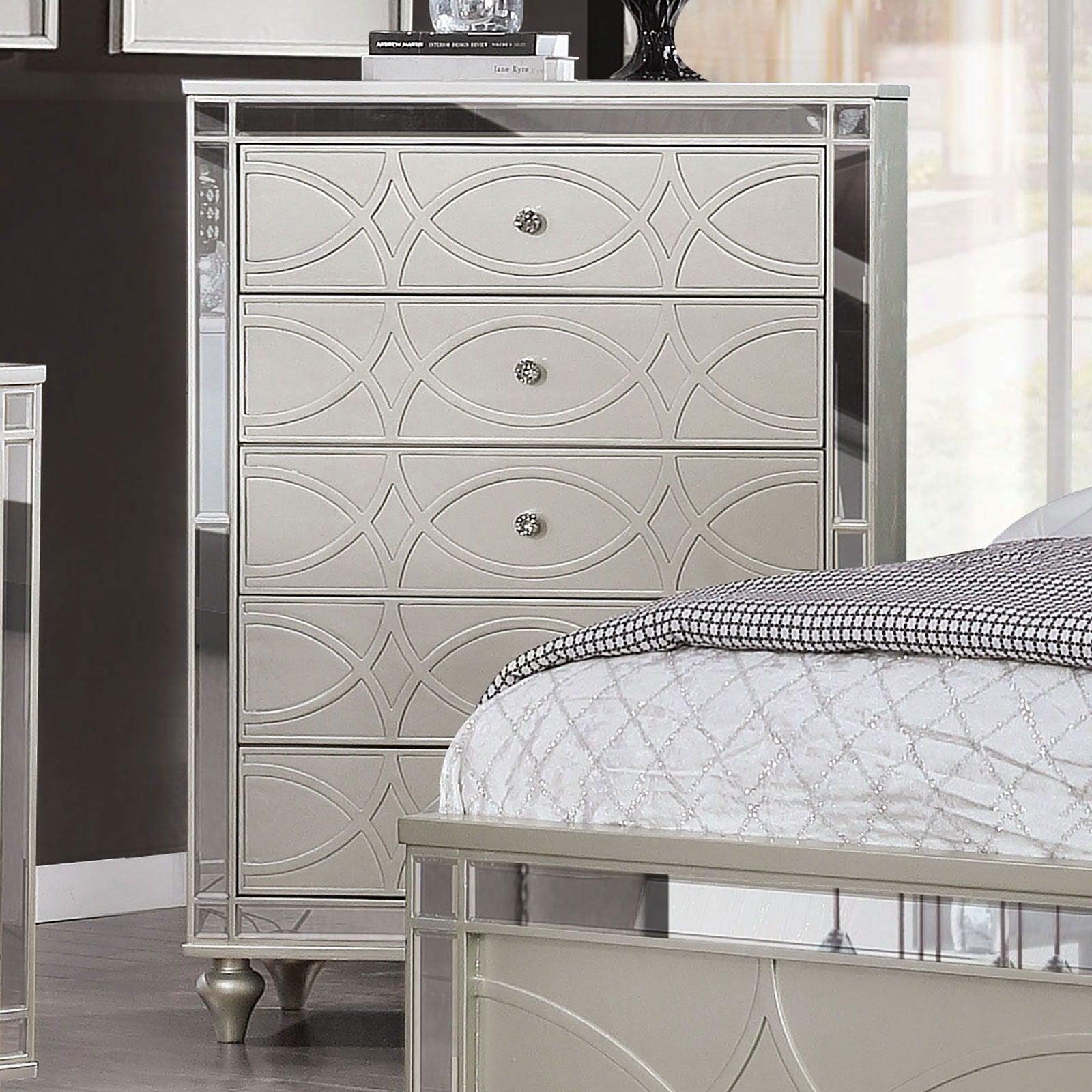 Furniture of America - Manar - Chest - Silver - 5th Avenue Furniture