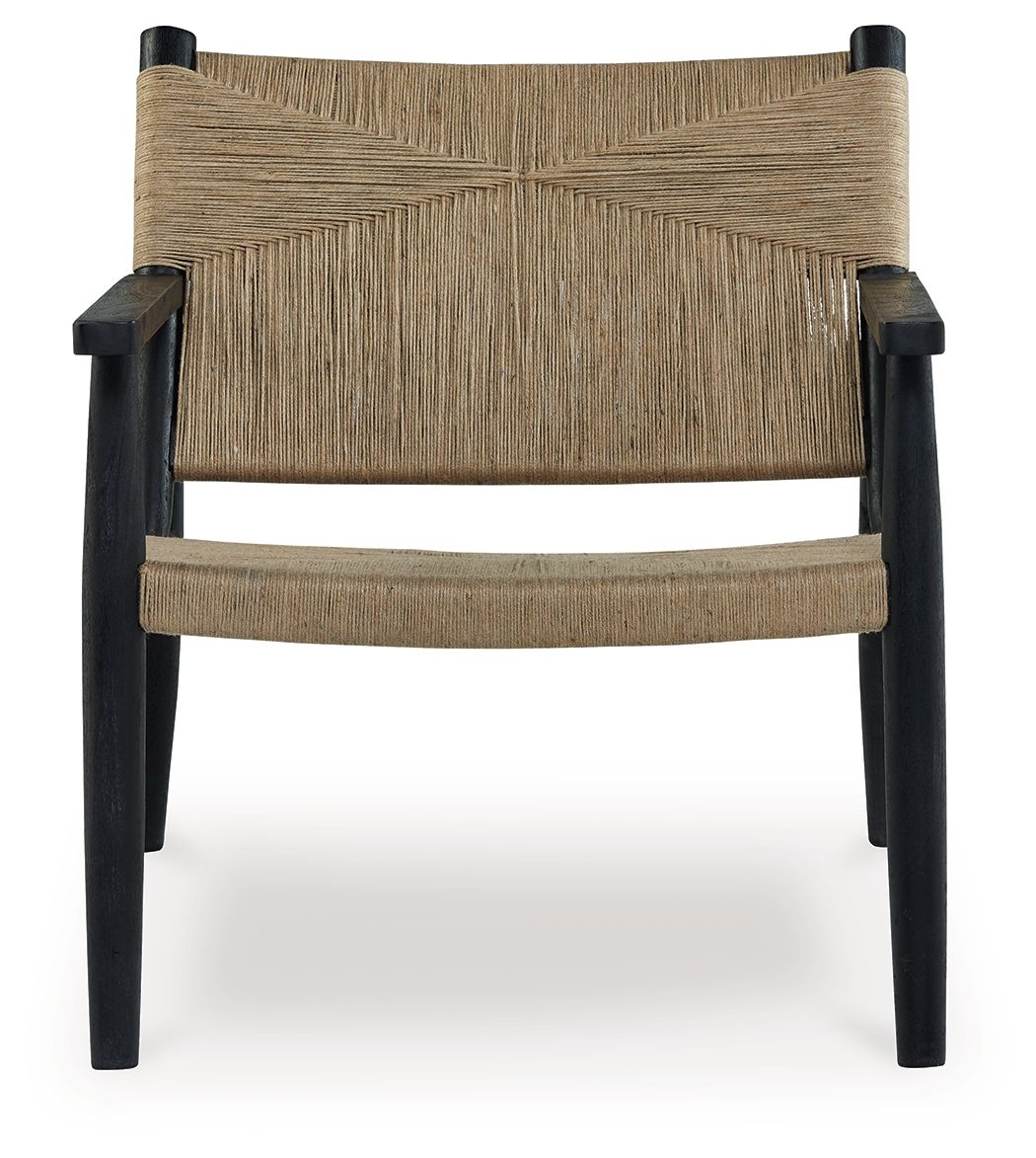 Halfmore - Black / Natural - Accent Chair - 5th Avenue Furniture