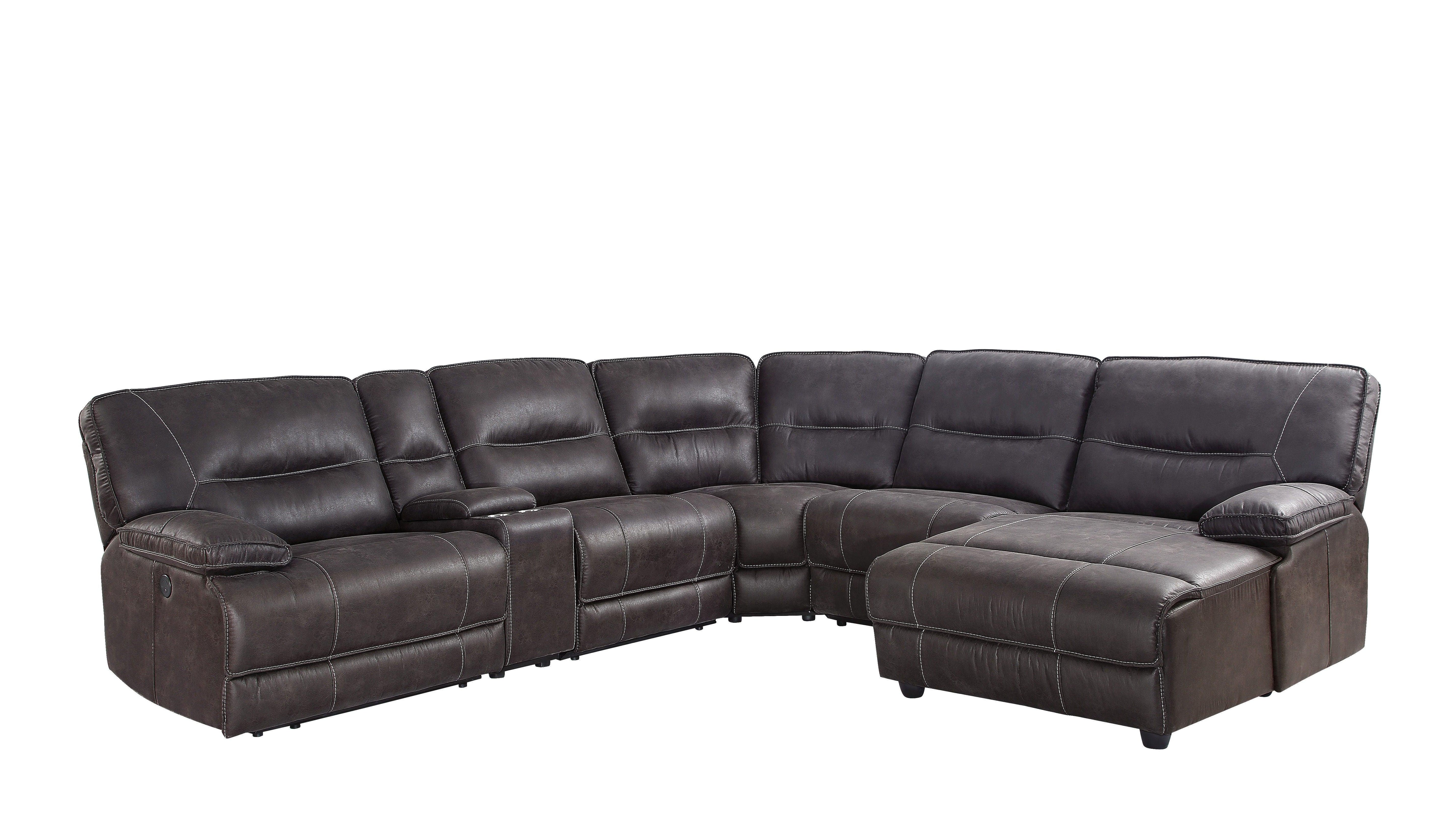 Steve Silver Furniture - Ogden - 5 Piece Sectional - Black - 5th Avenue Furniture