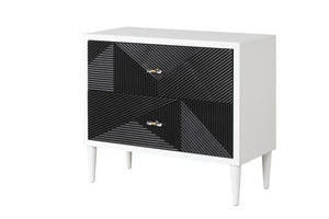 ACME - Dubni - Accent Table - White & Black Finish - 5th Avenue Furniture