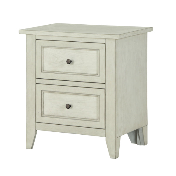 Magnussen Furniture - Raelynn - 2 Drawer Nightstand - Weathered White - 5th Avenue Furniture