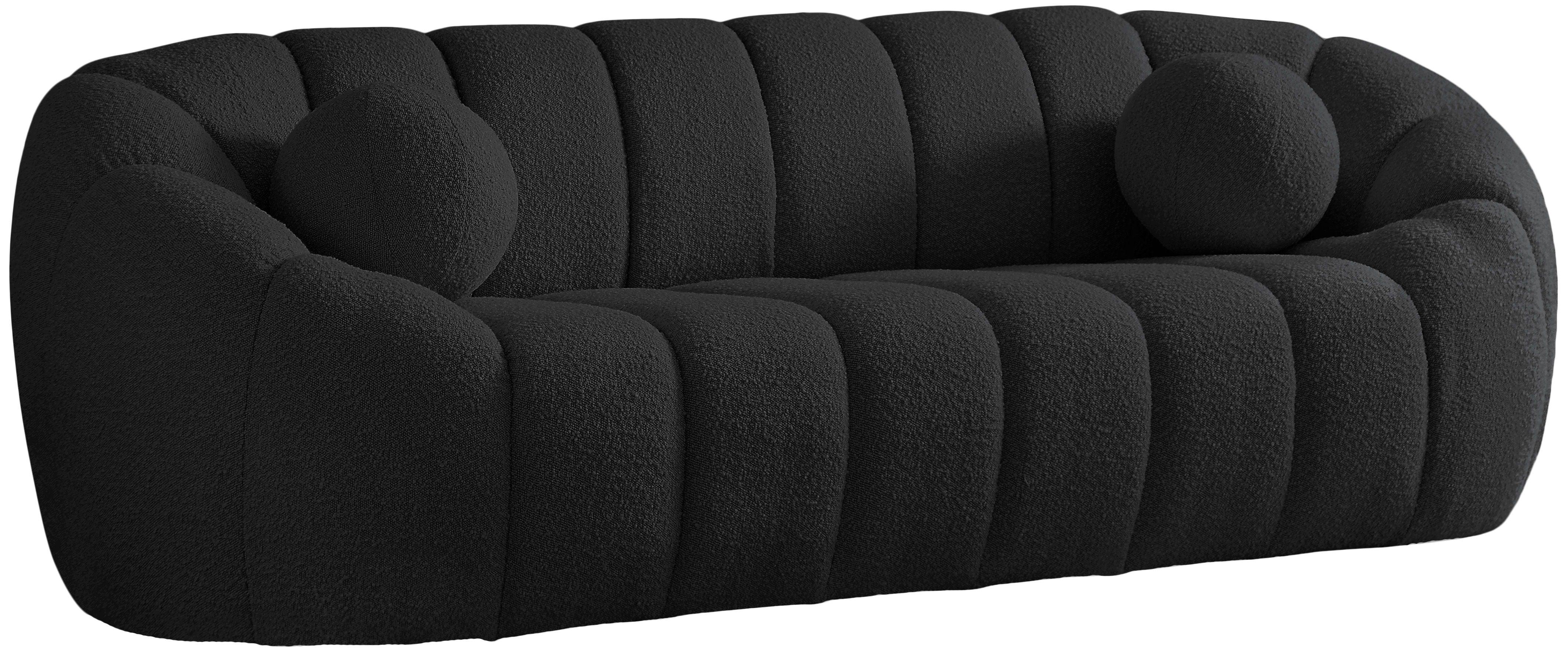 Meridian Furniture - Elijah - Sofa - Black - 5th Avenue Furniture