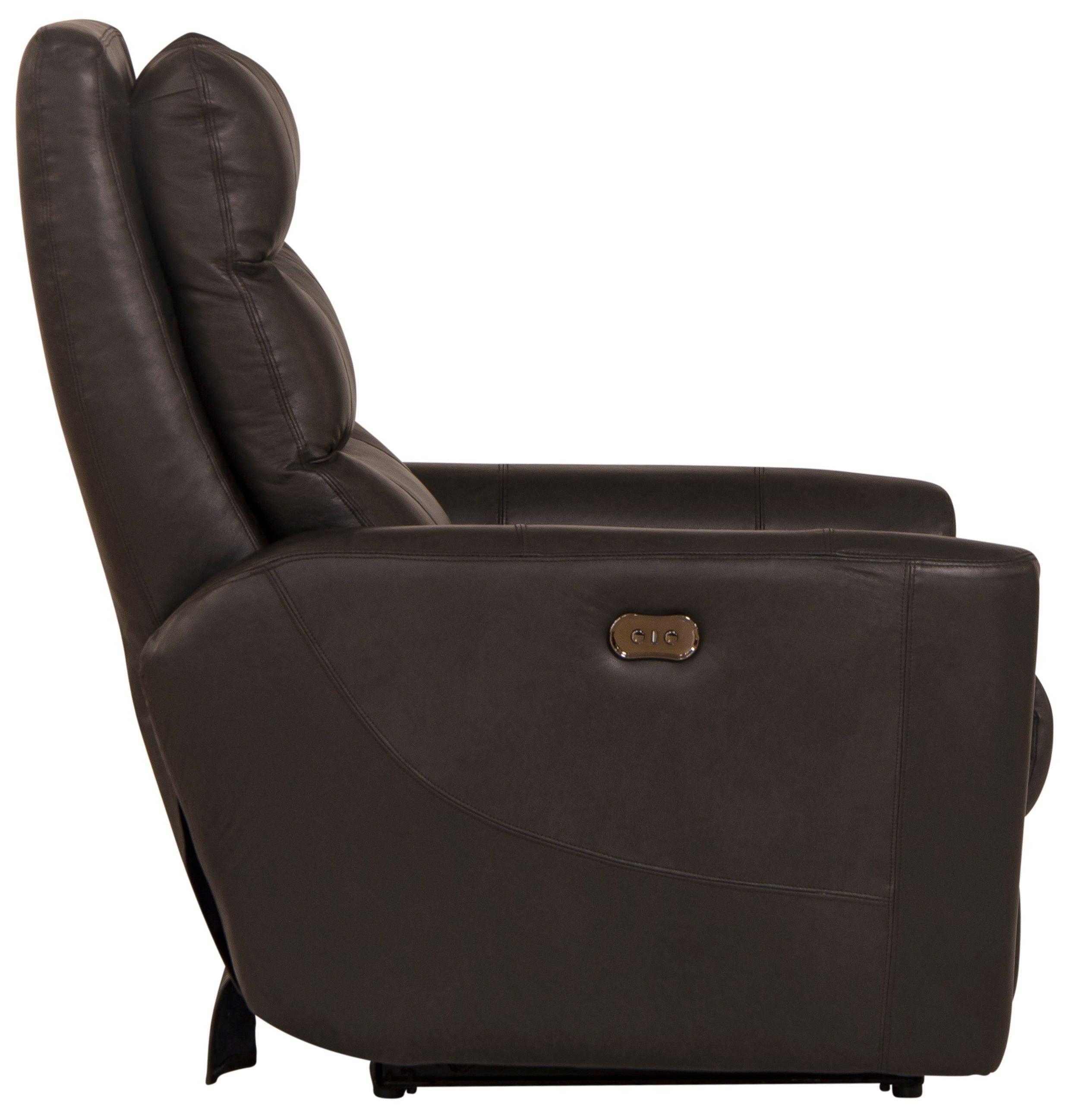 Catnapper - Bosa - Power Recliner - Charcoal - Leather - 5th Avenue Furniture