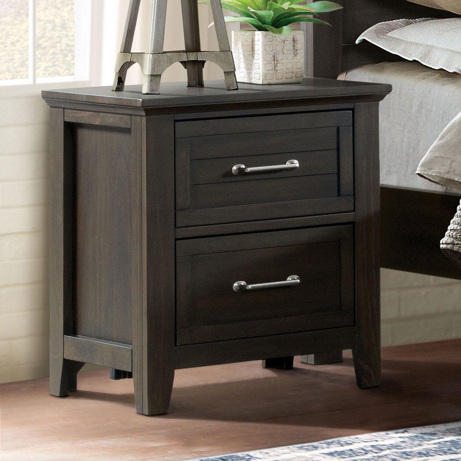 Furniture of America - Alaina - Nightstand With USB Plug - Walnut - 5th Avenue Furniture