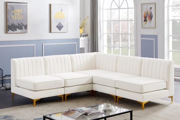 Meridian Furniture - Alina - 5 Pc. Sectional - 5th Avenue Furniture