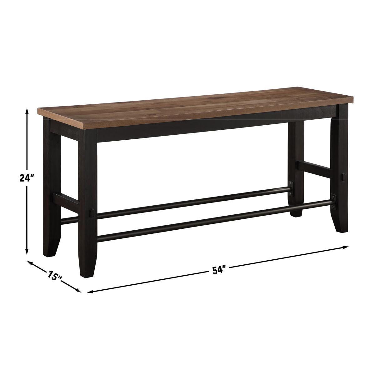 Steve Silver Furniture - Bermuda - Counter Bench - Black - 5th Avenue Furniture