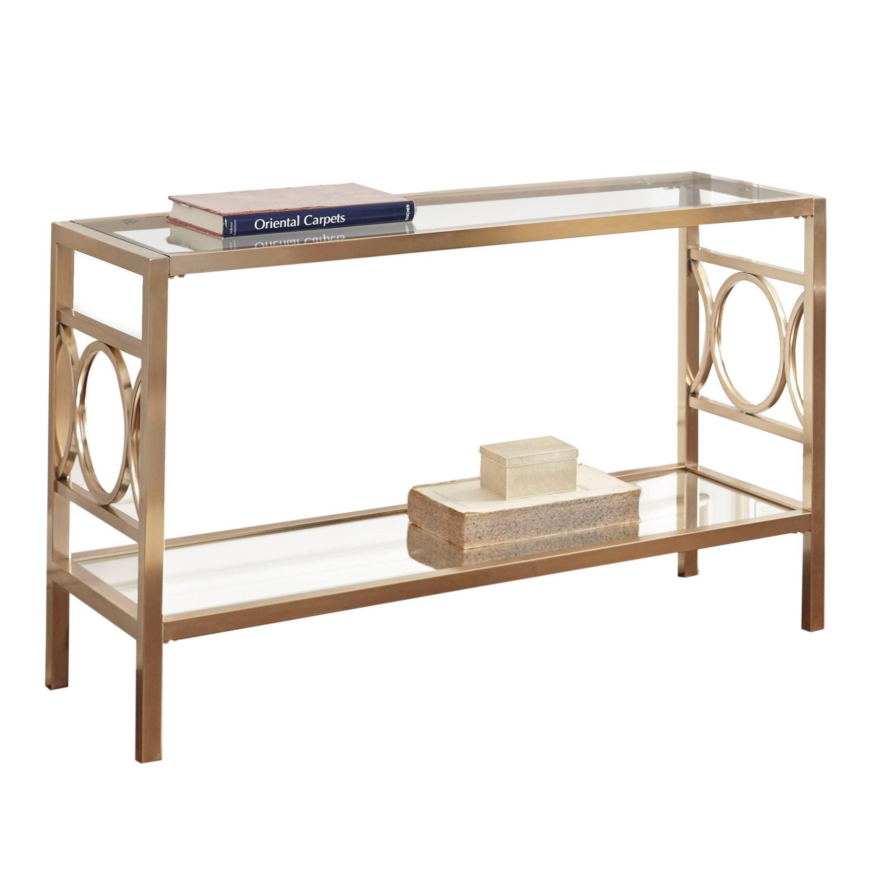 Steve Silver Furniture - Olympia - Sofa Table - Gold - 5th Avenue Furniture