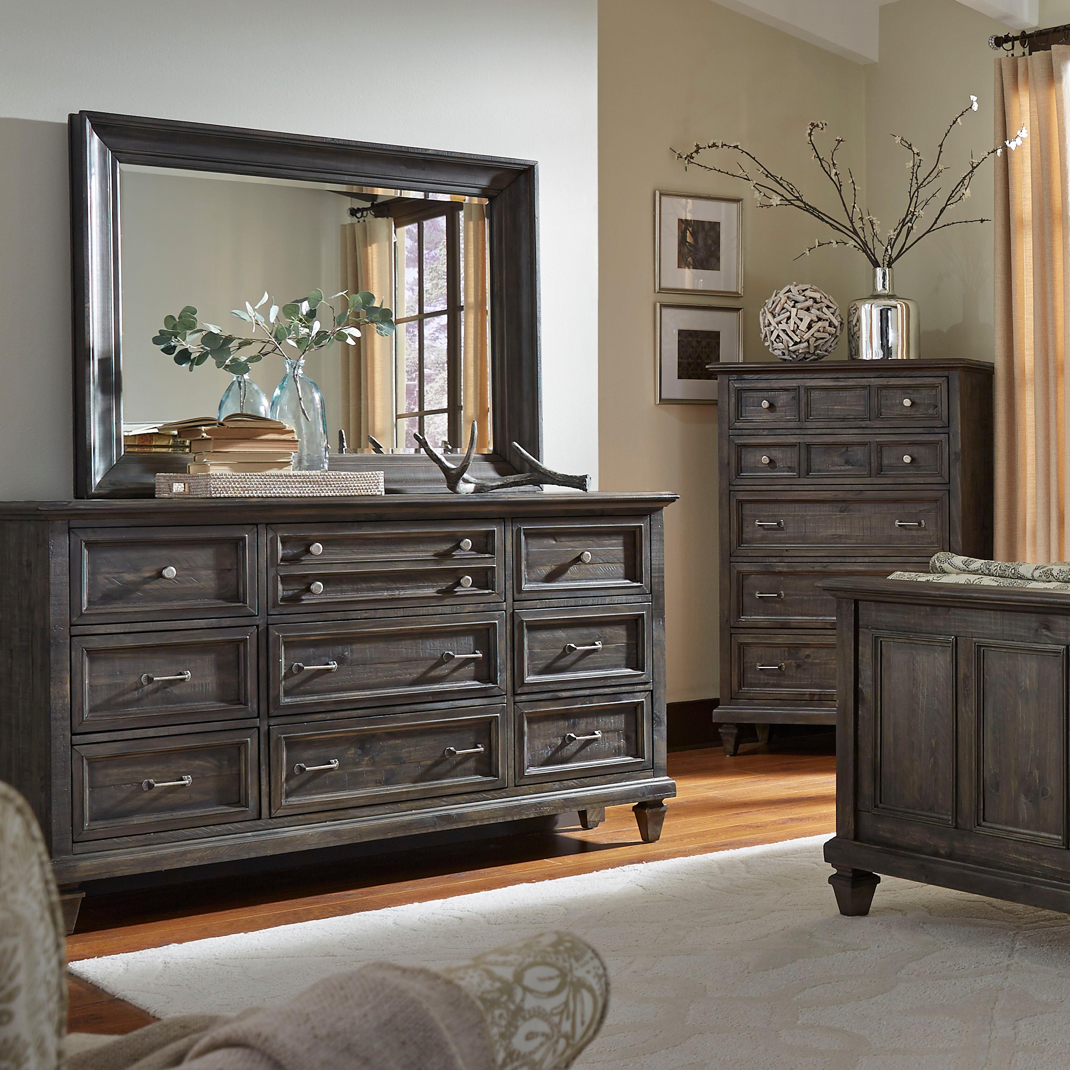 Magnussen Furniture - Calistoga - 9 Drawer Dresser In Weathered Charcoal - Weathered Charcoal - 5th Avenue Furniture