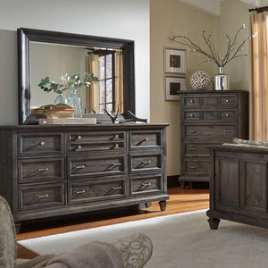 Magnussen Furniture - Calistoga - 9 Drawer Dresser In Weathered Charcoal - Weathered Charcoal - 5th Avenue Furniture