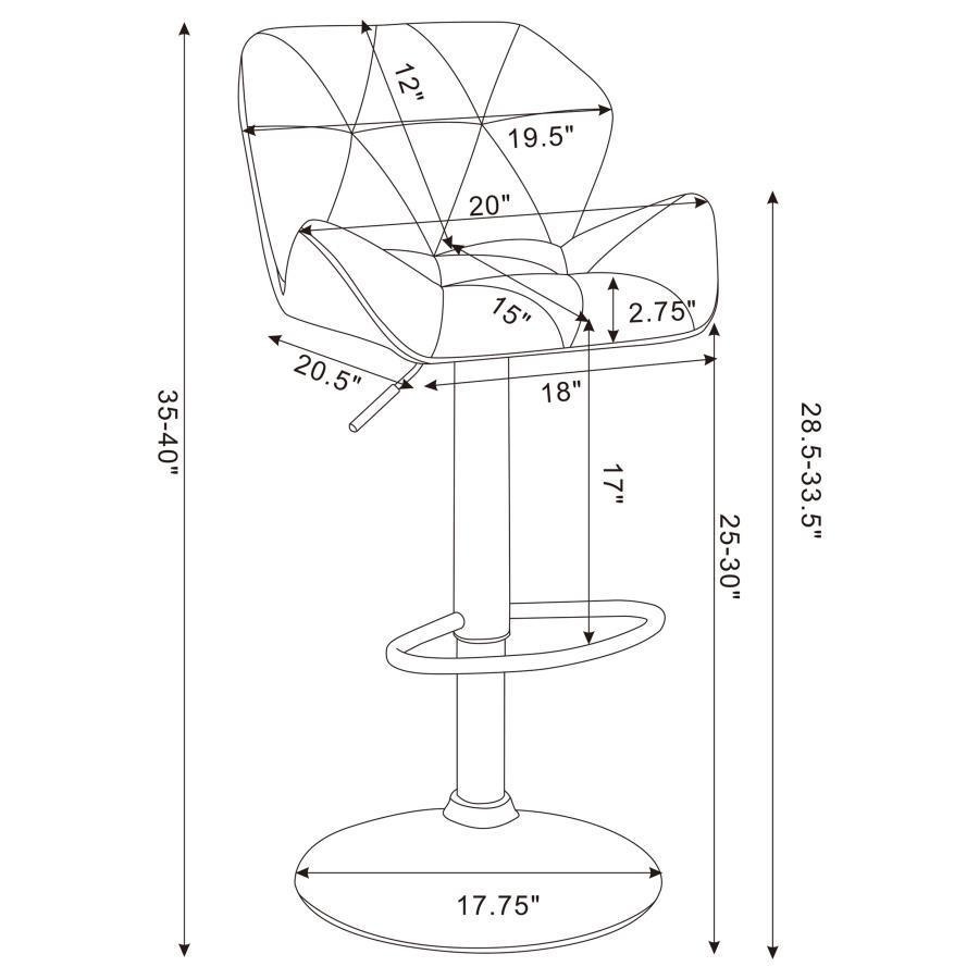 CoasterEveryday - Berrington - Adjustable Bar Stools (Set of 2) - 5th Avenue Furniture